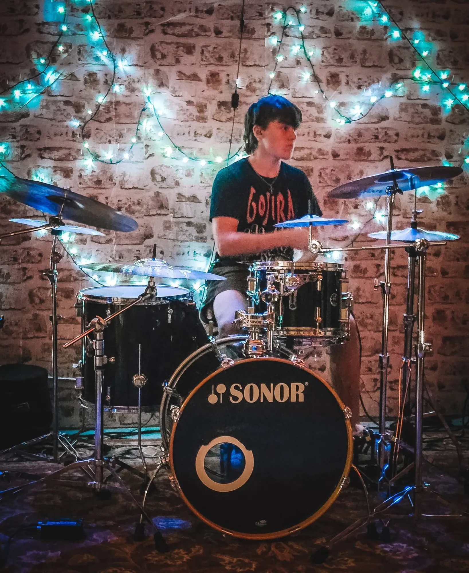 Warren Page on drums
